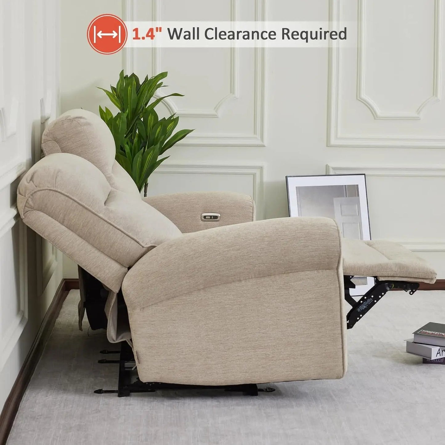 64.6 Inch Wall Hugging Auto Power Recline Loveseat - Get it from Bo