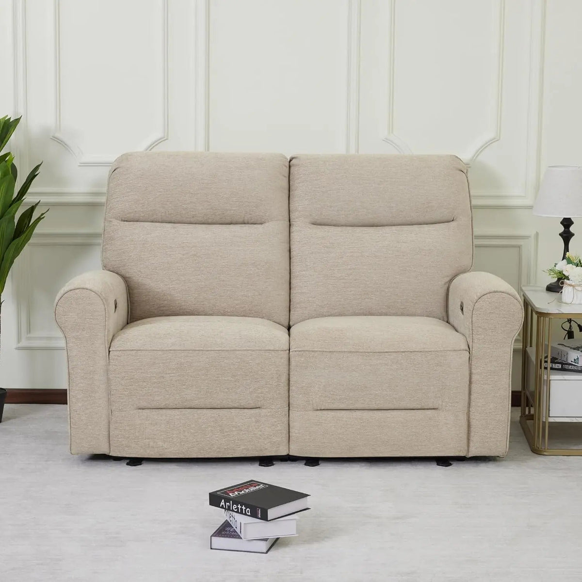 64.6 Inch Wall Hugging Auto Power Recline Loveseat - Get it from Bo