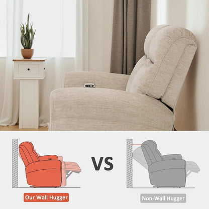 64.6 Inch Wall Hugging Auto Power Recline Loveseat - Get it from Bo
