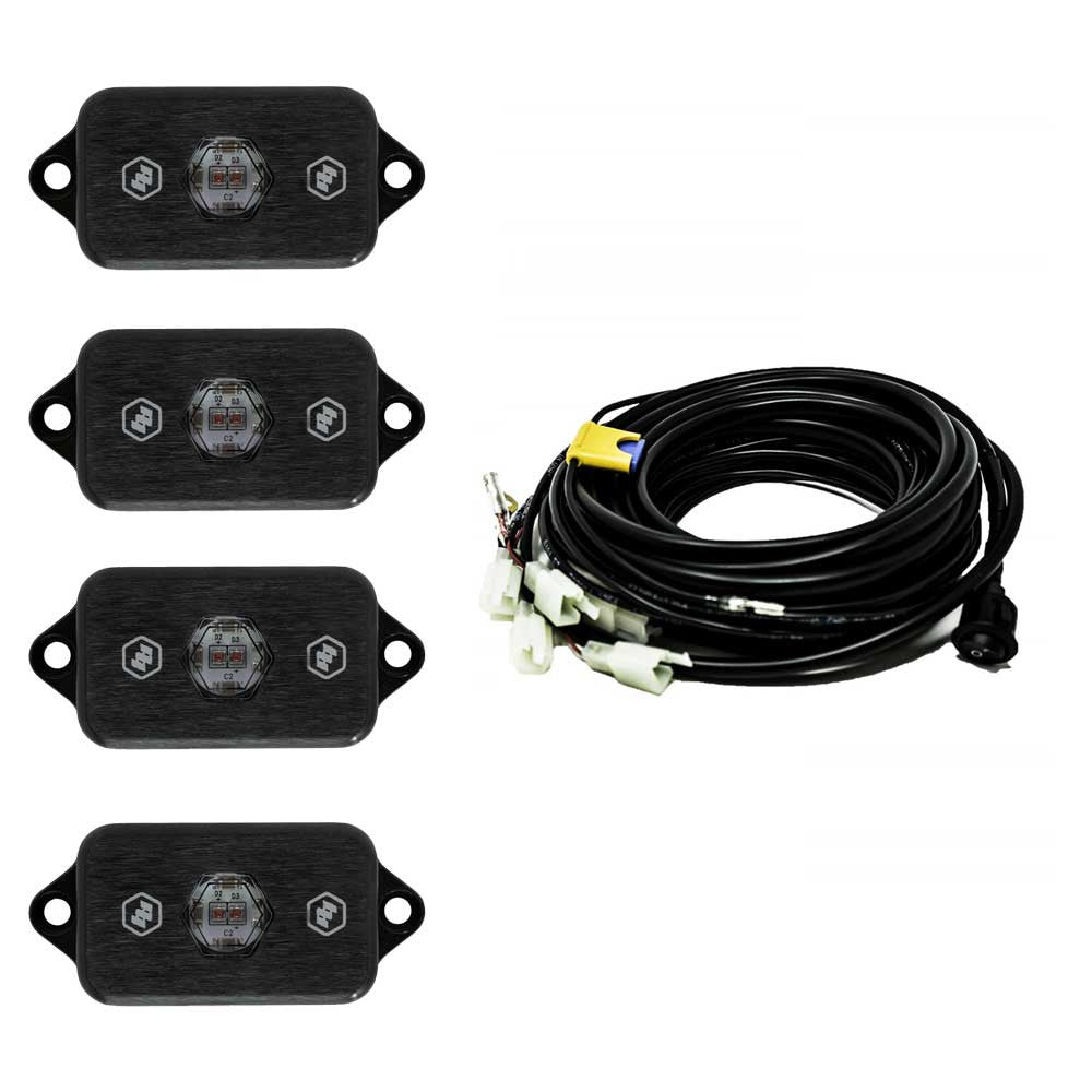 Baja Designs Universal LED Rock Light Kit – 4 Pods Dunes 2 Dezert SXS