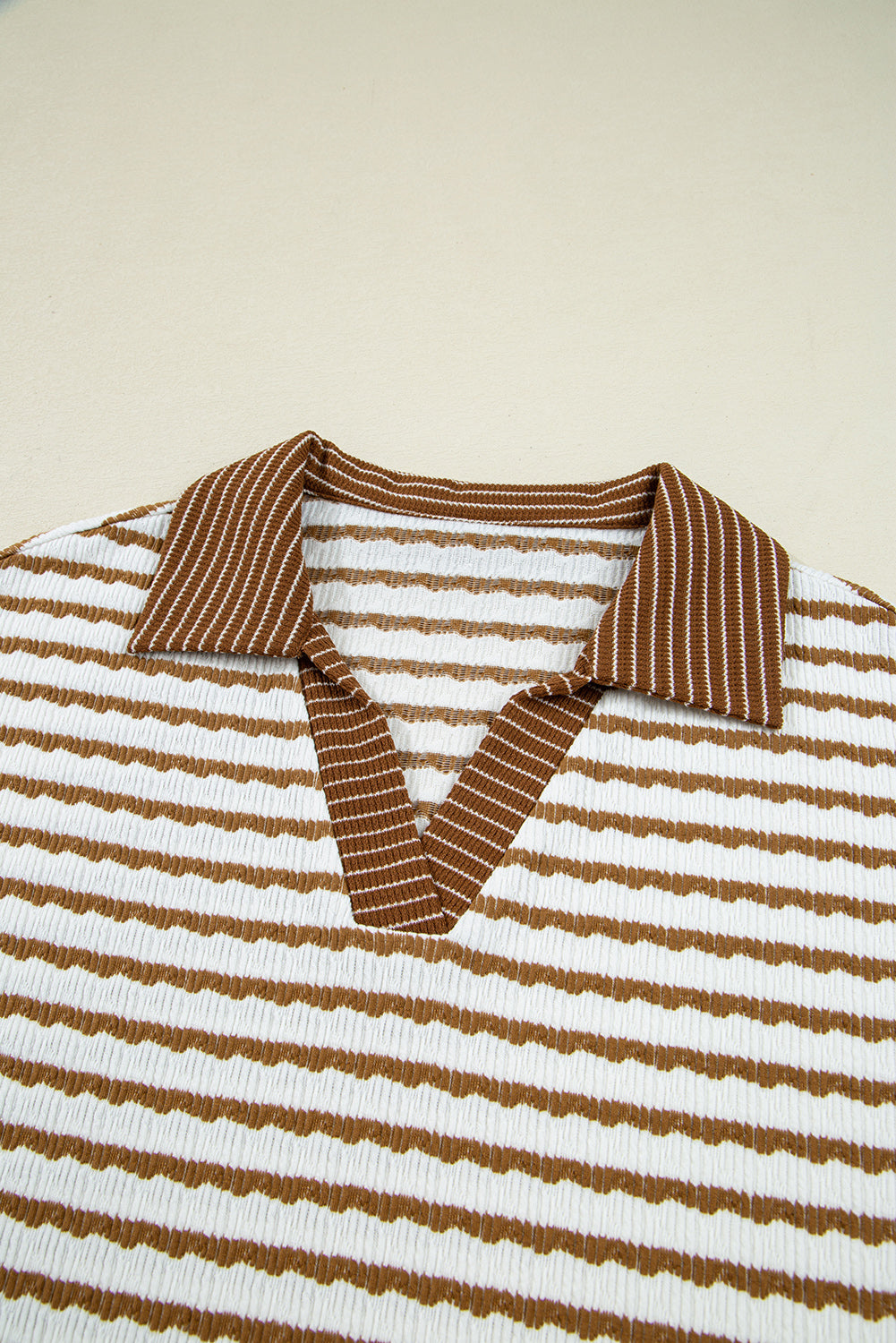Stephanie Stripe Collared Pullover Set