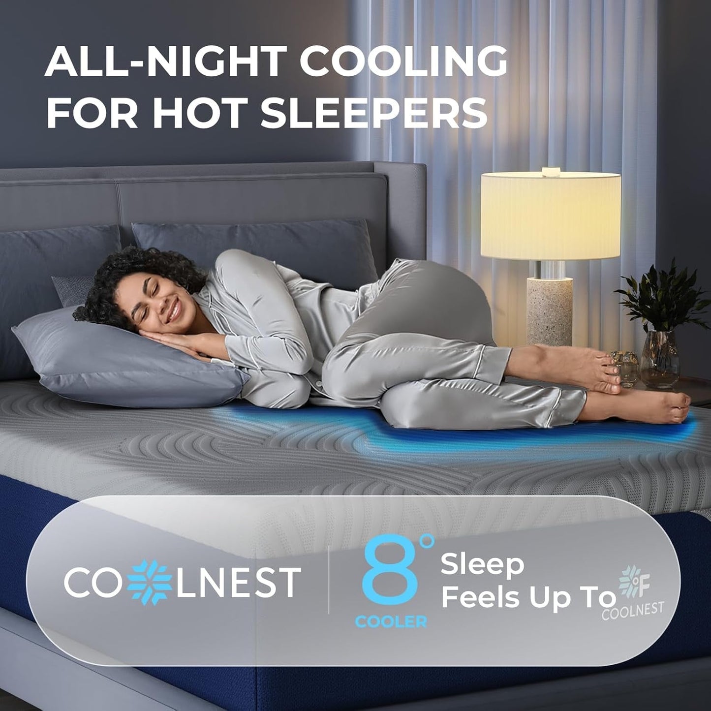 Cooling Gel Memory Foam Queen Mattress for Comfort