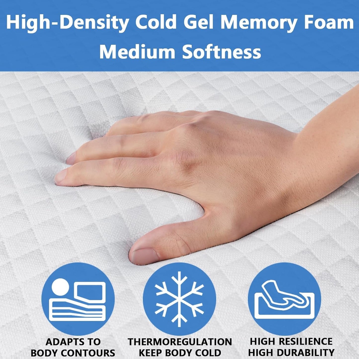 Fullsize Cooling Gel Memory Foam Sleeper Sofa Mattress