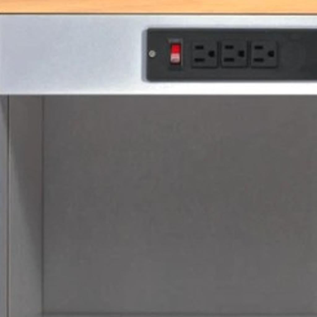 33" Gray Wood Rolling Kitchen Island With Storage