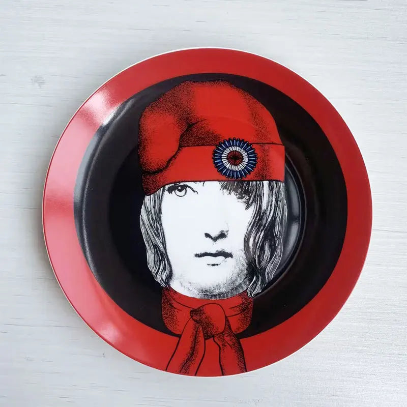 Ceramic Italian Face Hanging Plate Wall Decoration European Get it from Bo