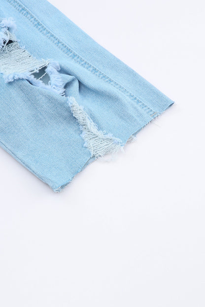 Sophia Constructed Bib Distressed Overalls