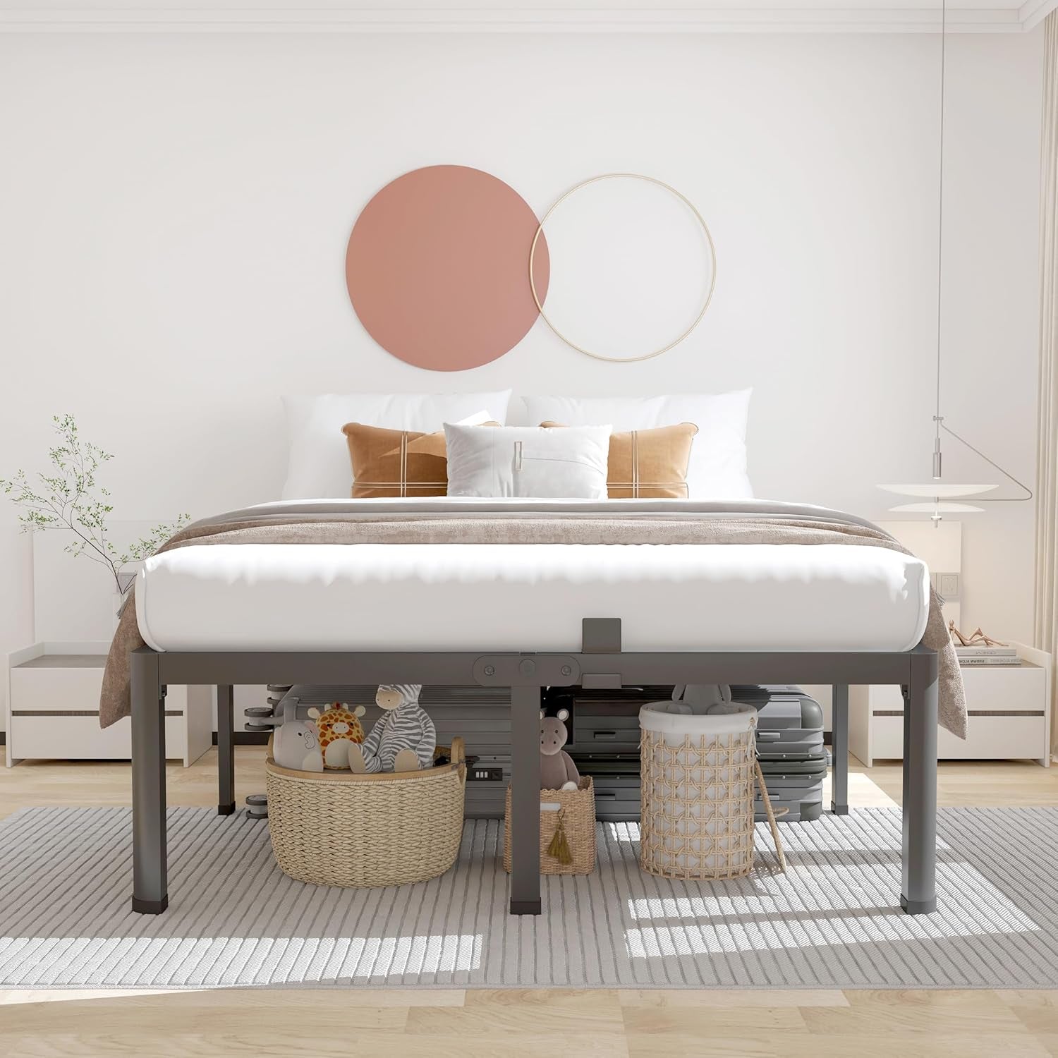 Premium King Size Metal Bed Frame With Under Bed Storage ShipItFurniture