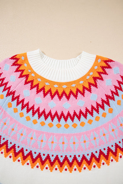 Avery Print Drop Shoulder Sweater