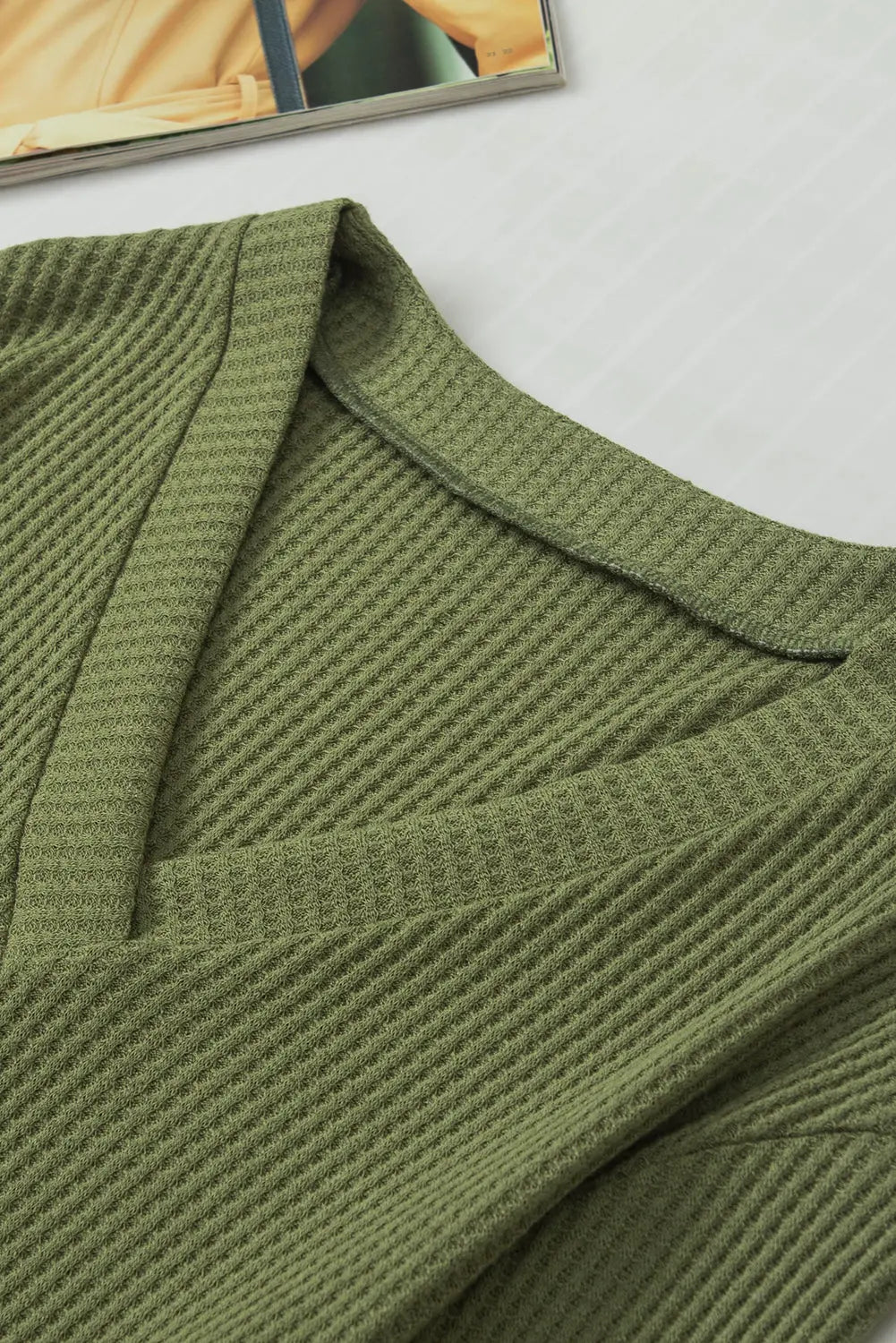 Anahi Textured Knit Cuffs Long Sleeve Top