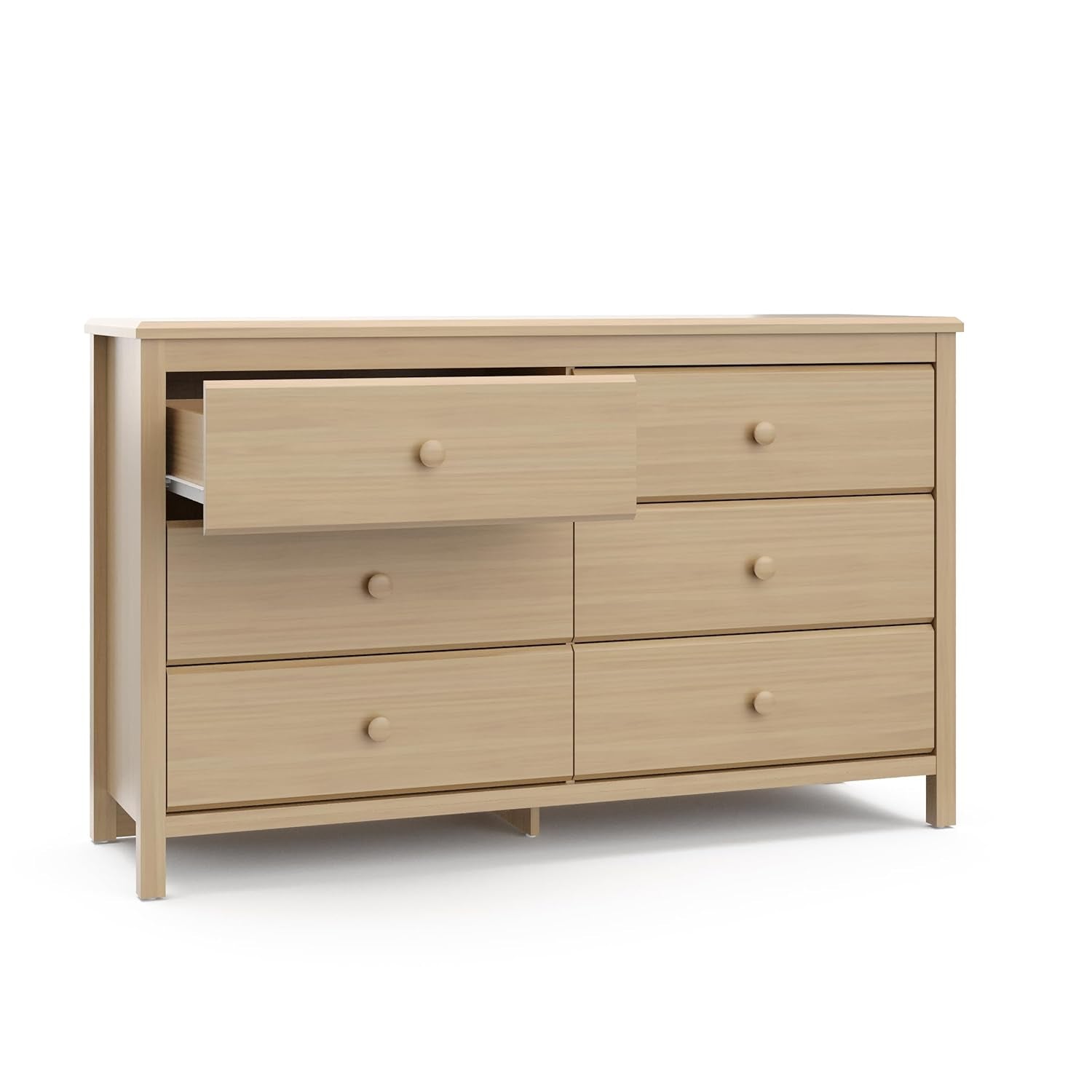 Alpine 6 Drawer Double Dresser (Driftwood) – GREENGUARD Gold Certified, Dresser for Nursery, 6 Drawer Dresser, Kids Dresser, Nursery Dresser Drawer Organizer, Chest of Drawers ShipItFurniture