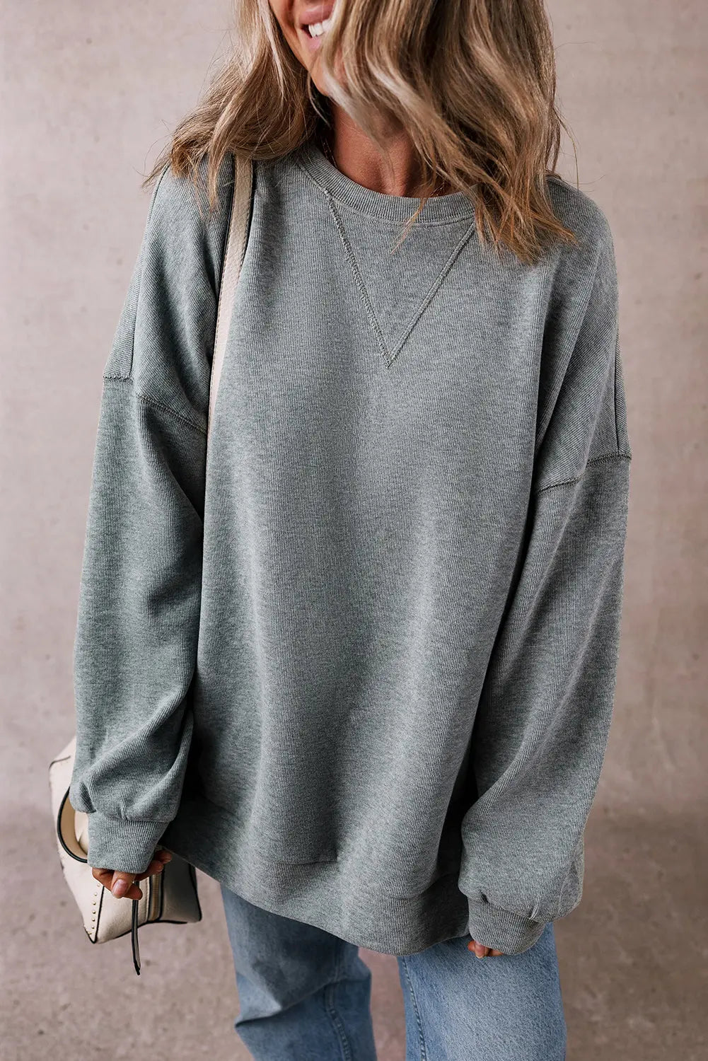 Rorivina Drop Shoulder Oversized Sweatshirt
