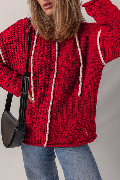 Olivia Knit Drawstring Hooded Sweater