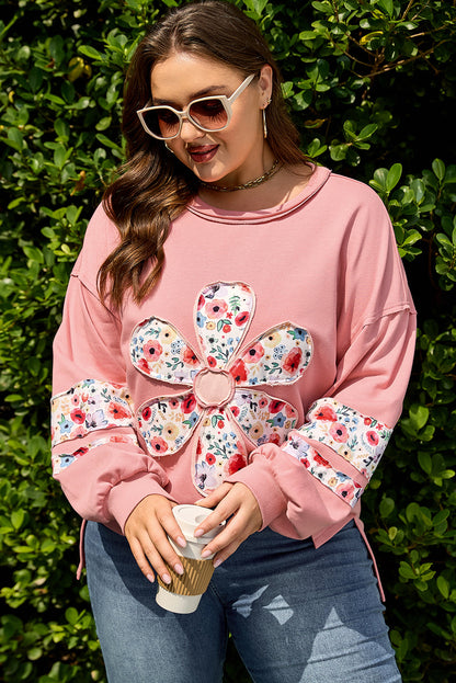 Elizabeth applique Drop Shoulder Sweatshirt