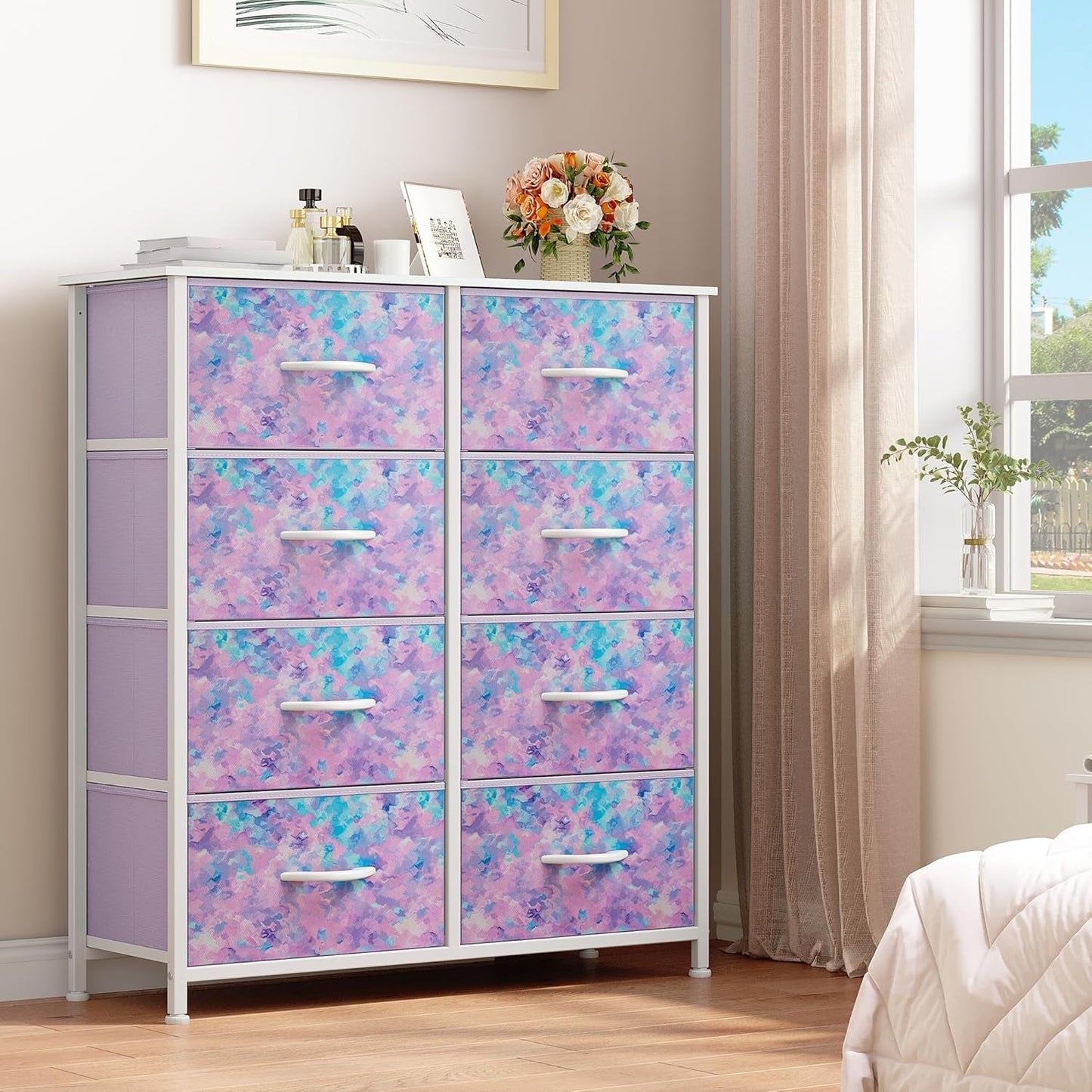 Fabric Dresser With Eight Drawers Storage Organizer ShipItFurniture