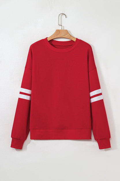 Lennon Varsity Striped Oversized Sweatshirt