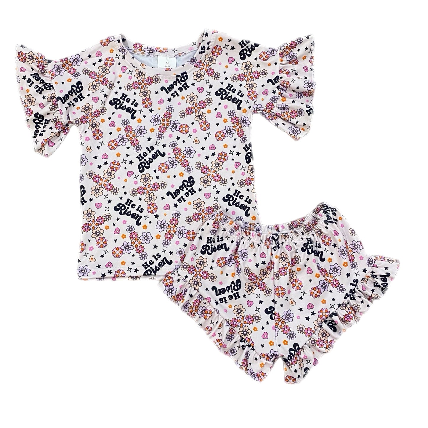 He is risen ruffle top set - Get it from Bo