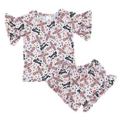 He is risen ruffle top set - Get it from Bo