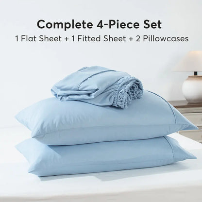 Kasentex Soft Sheet Bedding Set in Deep Pocket, Hypoallergenic and Breathable, Room Decor, Graduation Gifts Kasentex