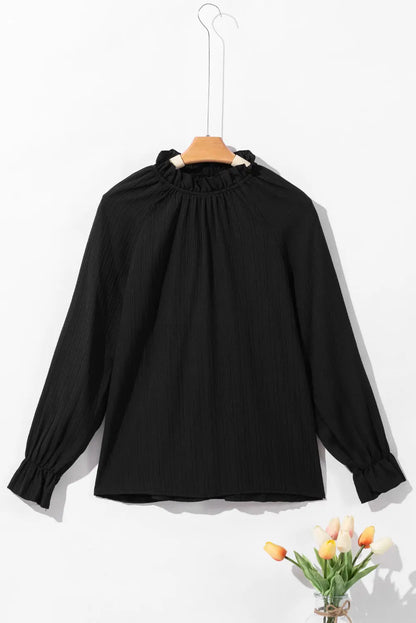 Lanabina Ripple Bubble Sleeve Blouse