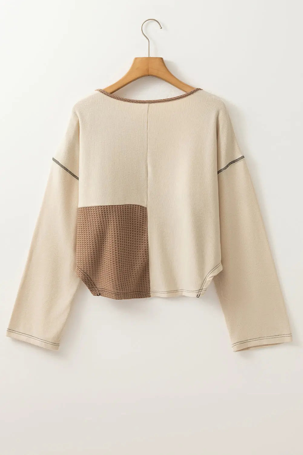 Jaliyah Knit Stitch Detail Long Sleeve Top