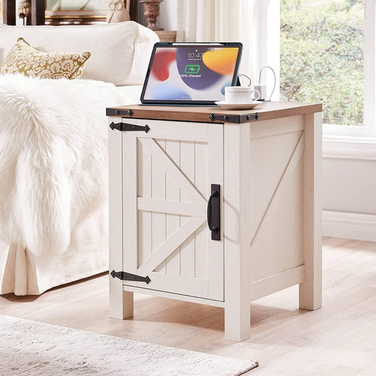 Nightstand with Charging, Antique ShipItFurniture