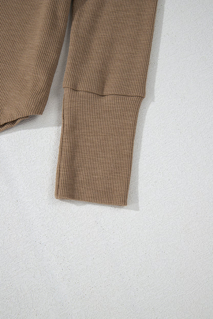 Khaleesi anglaise Broider Ribbed Long Sleeve Top