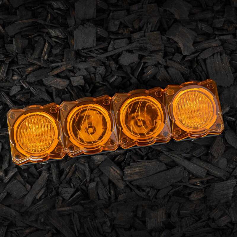 KC HiLiTES FLEX ERA LED Light Bar 10in. Light Shield - Amber (SHIELD ONLY) Dunes 2 Dezert SXS
