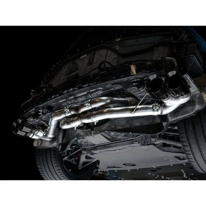 AWE Tuning 2020+ Chevrolet Corvette (C8) Track Edition Exhaust - Quad Diamond Black Tips NP Motorsports