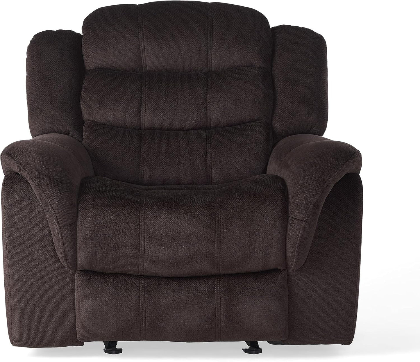 Hawthorne Chocolate Brown Glider Recliner Dual Function ShipItFurniture