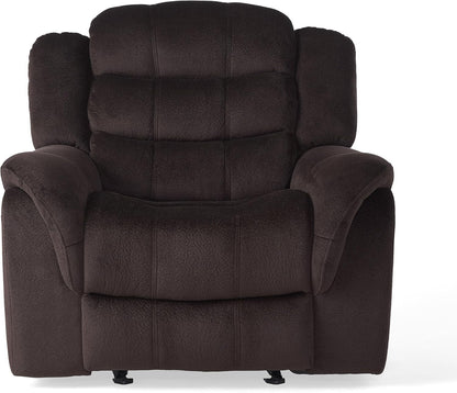 Hawthorne Chocolate Brown Glider Recliner Dual Function ShipItFurniture