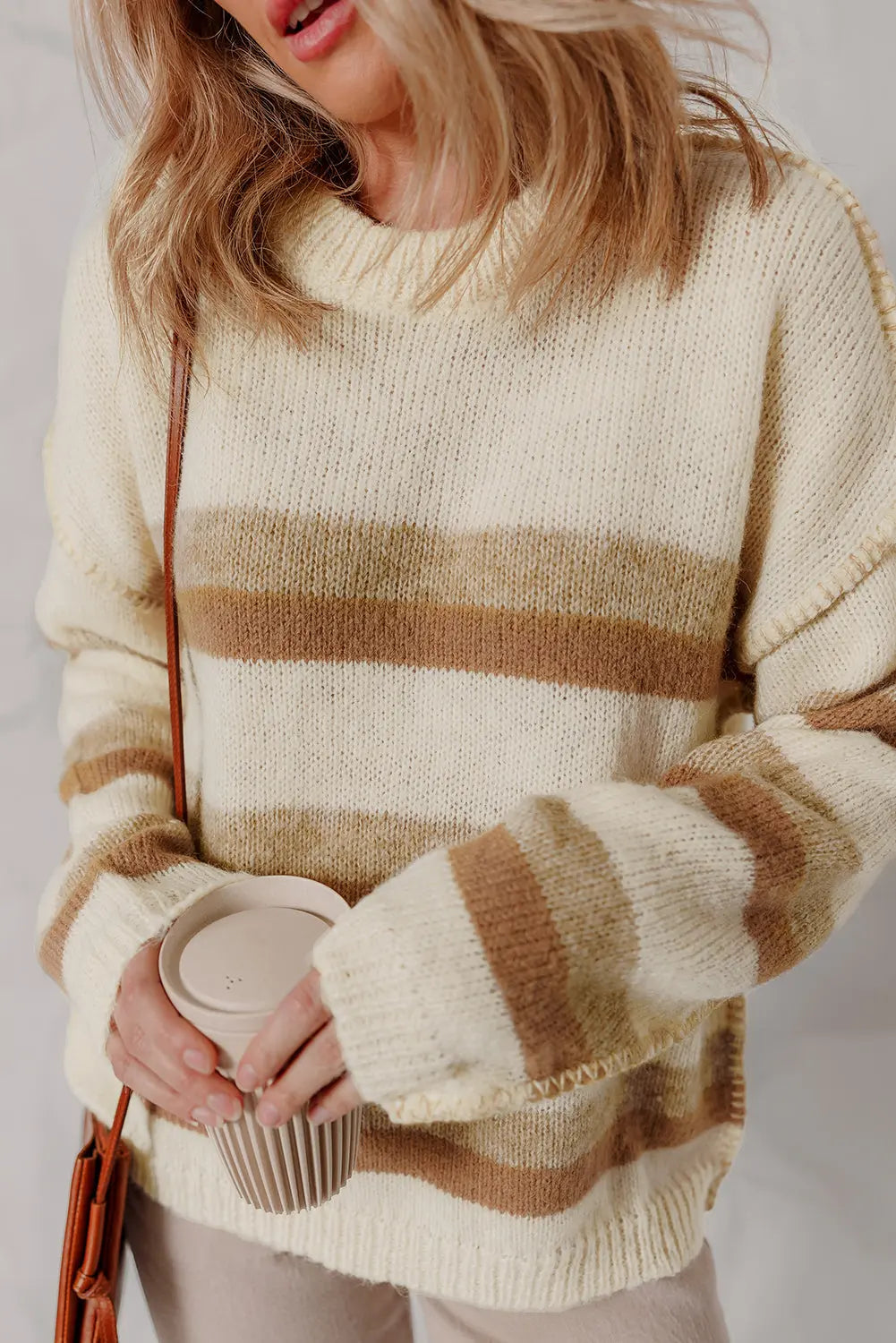 Elizabeth Shoulder Knit Baggy Sweater