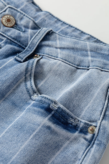 Sofia Pinstripe Wide Leg Jeans