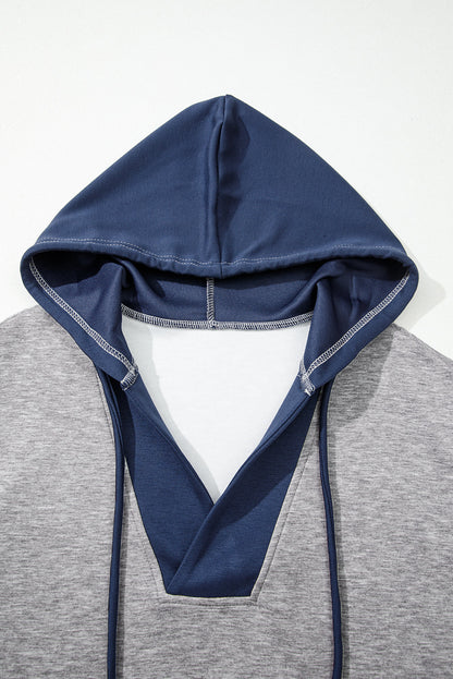 Zariyah Block Patchwork Drawstring Hoodie