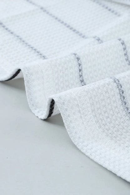 Simone Henley Waffle Knit Top