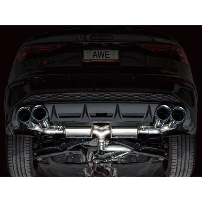 AWE 22-24 Audi 8Y S3 Touring Edition Exhaust - Chrome Silver Tips NP Motorsports