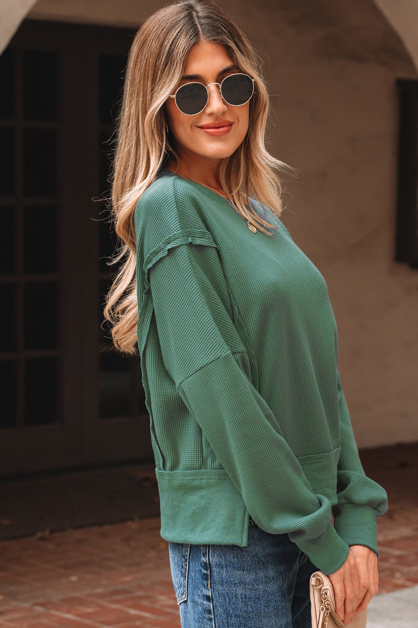 Noah Ribbed Drop Shoulder Sweatshirt