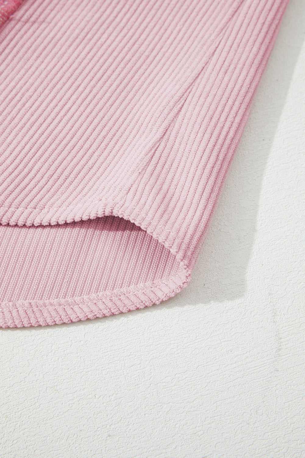 Sophia Corduroy Flap Patchwork Shacket