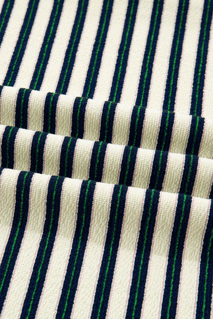 Louisa Contrast Collar Zip Long Sleeve Top