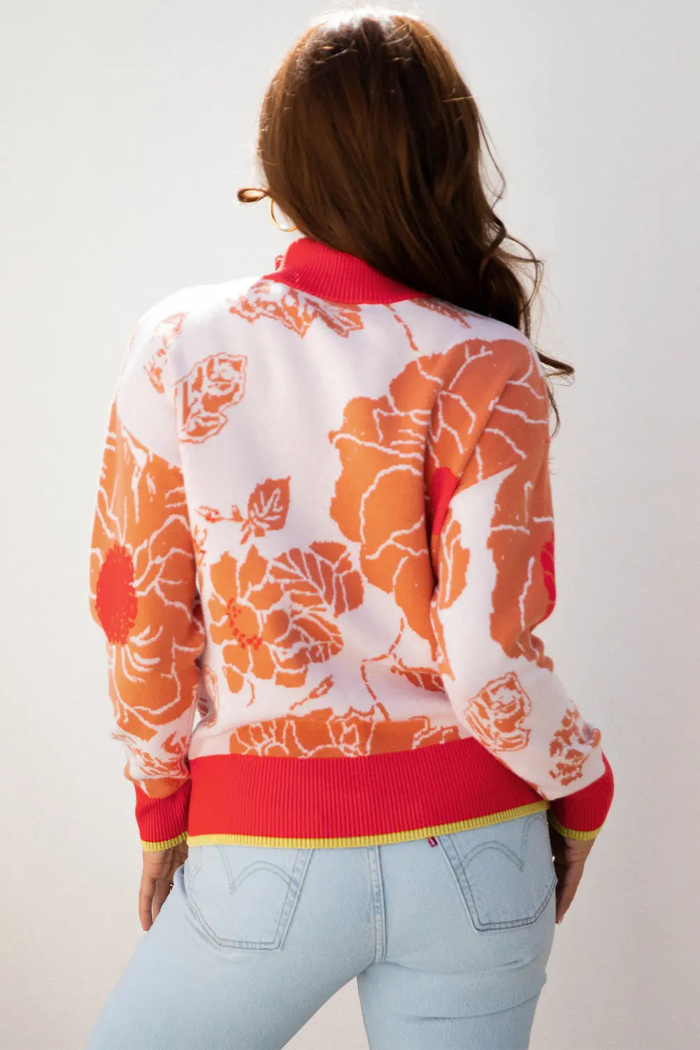 Theaella Zip Collared Pullover Sweater