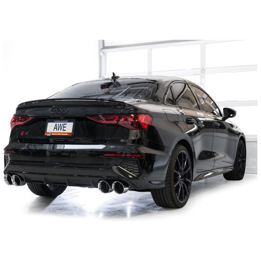 AWE 22-24 Audi 8Y S3 Track Edition Exhaust  - Chrome Silver Tips NP Motorsports