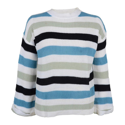 Striped Bell Sleeve Light Sweater