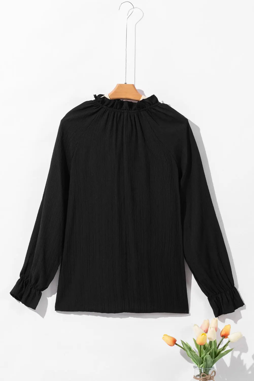 Lanabina Ripple Bubble Sleeve Blouse