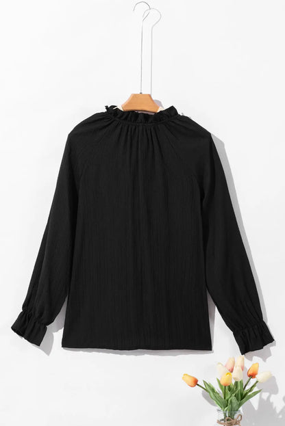 Lanabina Ripple Bubble Sleeve Blouse