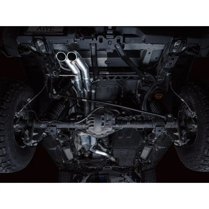 AWE Tuning 22-24 Ford Bronco Raptor 4WD Dual BashGuards Cat-Back SwitchPath Exhaust (No Tips) NP Motorsports