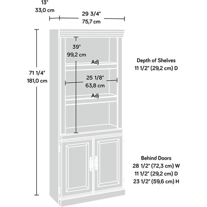 71-inch High 3-Shelf Wooden Bookcase with Storage Drawer in Cherry Finish - Get it from Bo
