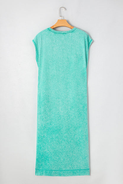 Eloise Mineral Wash Pocketed T-shirt Long Dress
