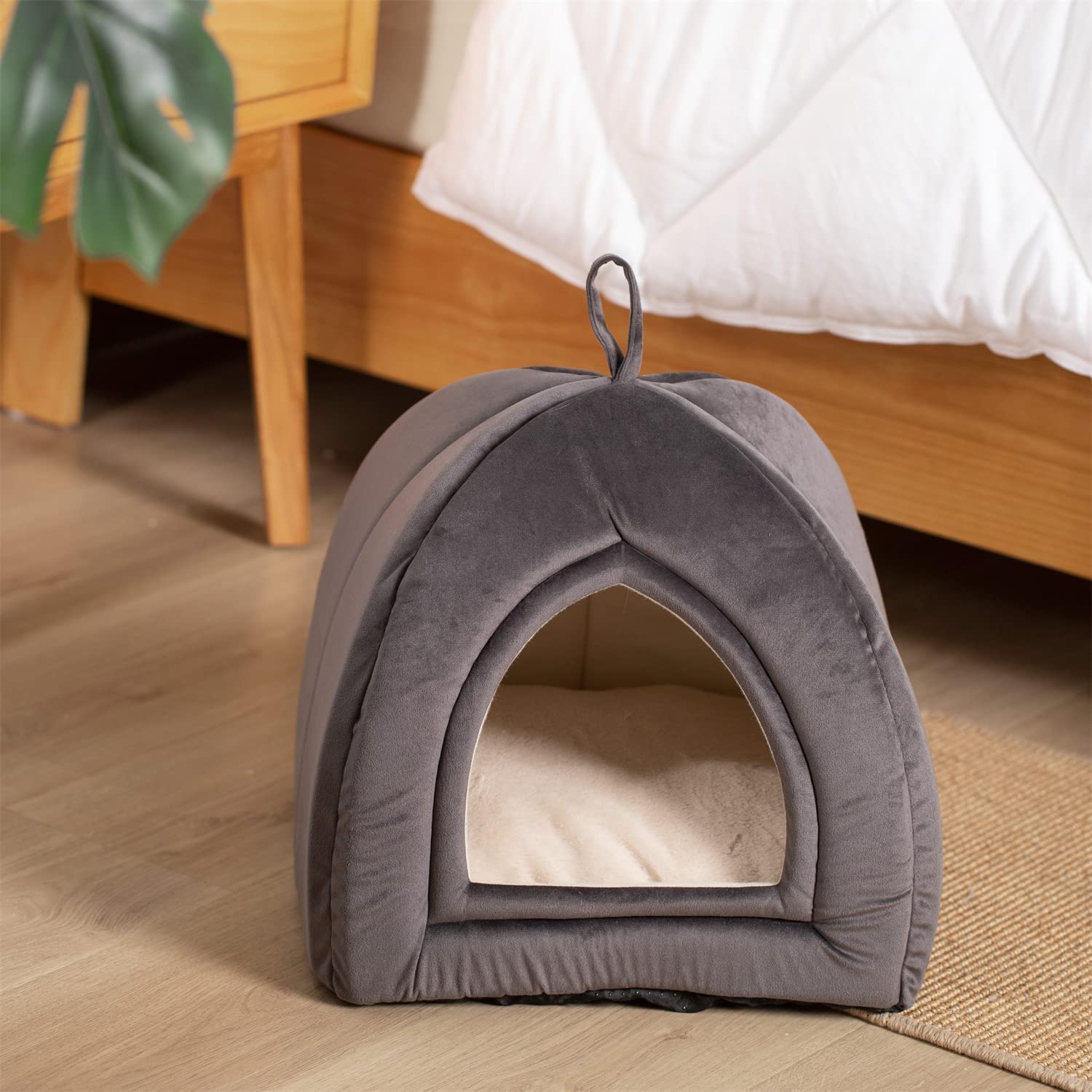 Kasentex Cat Bed, Lovely Tent with Removable Washable Pillow Cushion Kasentex