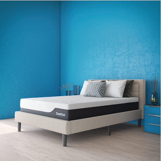 Cooling Gel Memory Foam Queen Mattress with Pillows