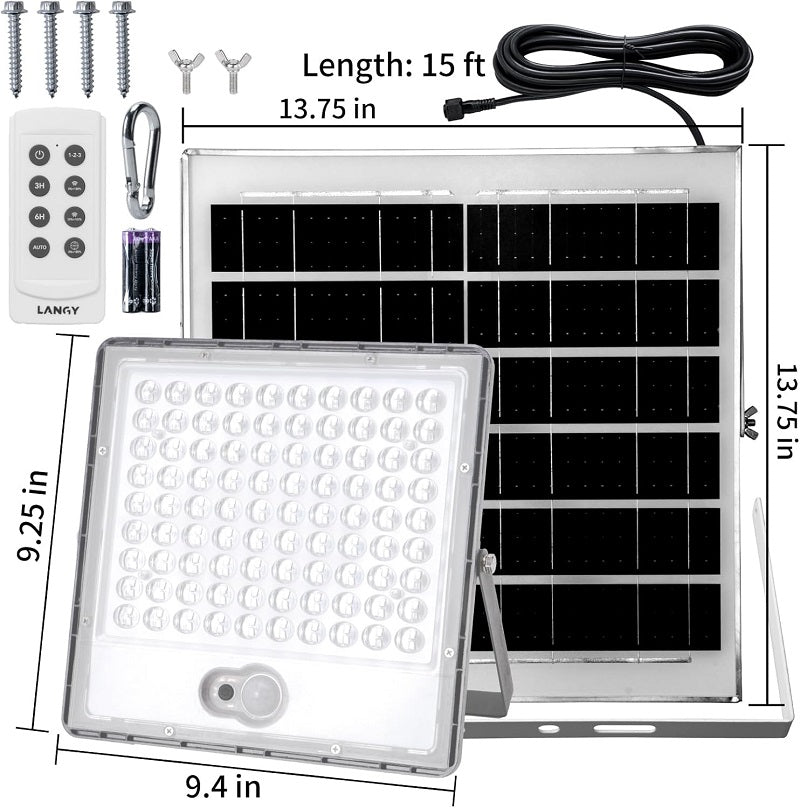 Solar Green Floodlight for Night Hunting -10,000 lumens Langy Solar Lights
