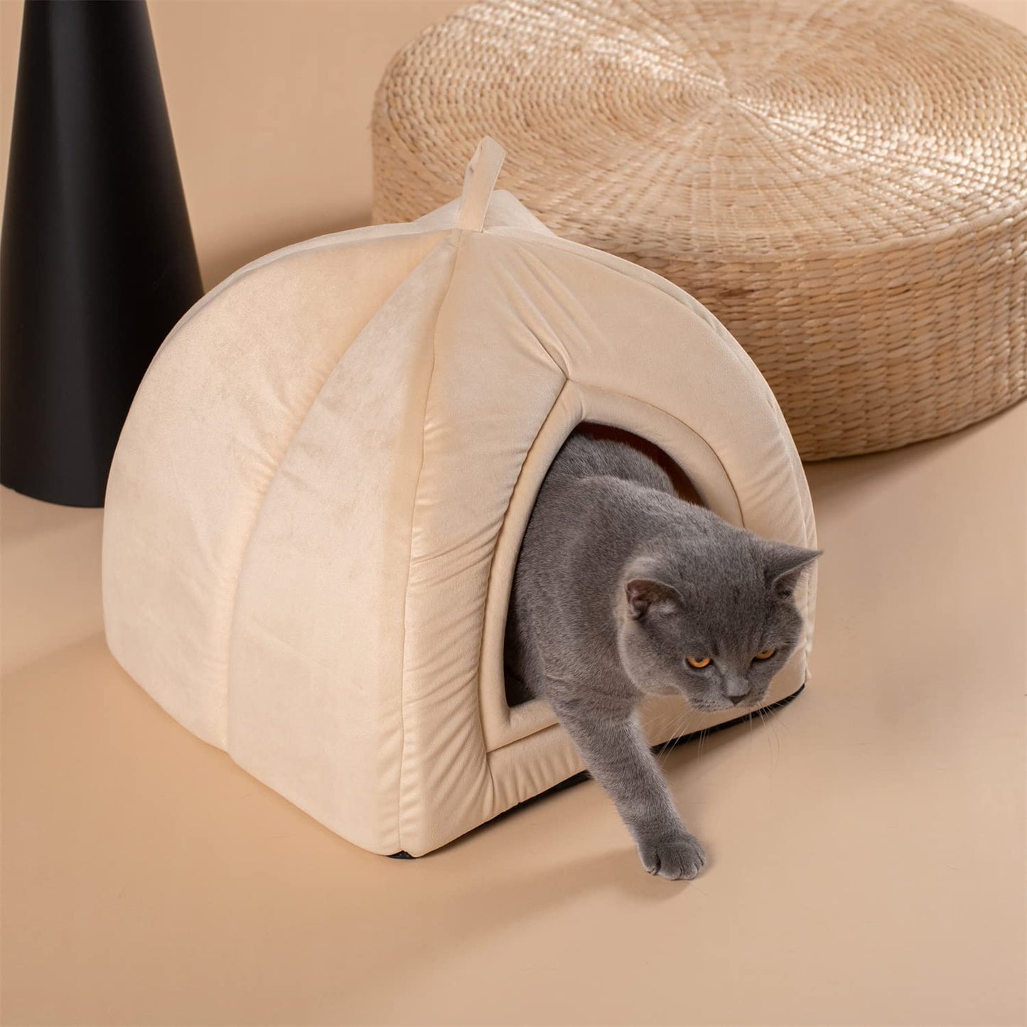 Kasentex Cat Bed, Lovely Tent with Removable Washable Pillow Cushion Kasentex